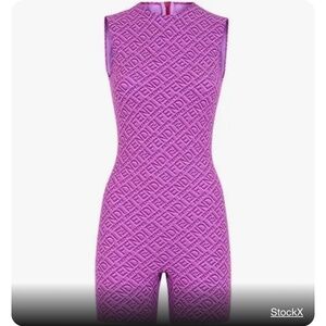 Skims s Fendi sleeveless Mid Thigh Bodysuit